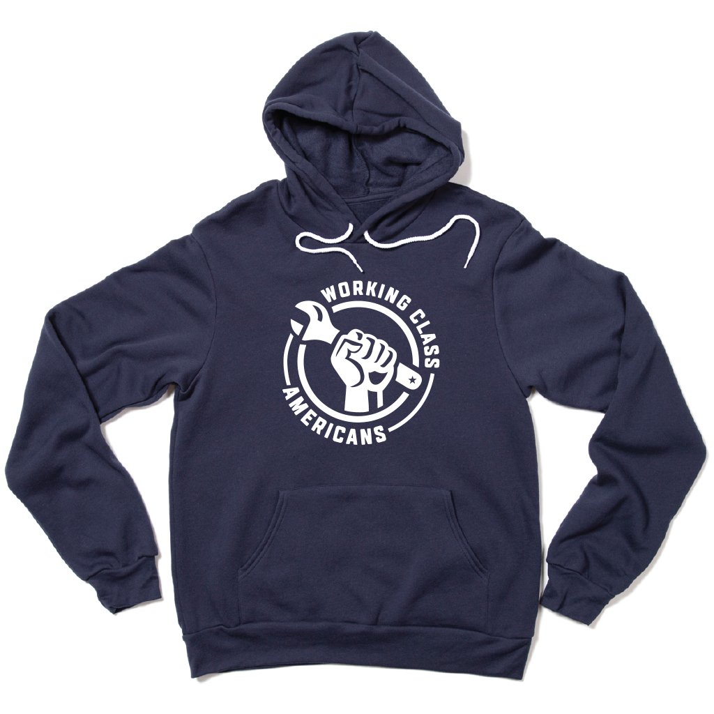 Working Class Americans - White on B+C Navy Hoodie.jpg