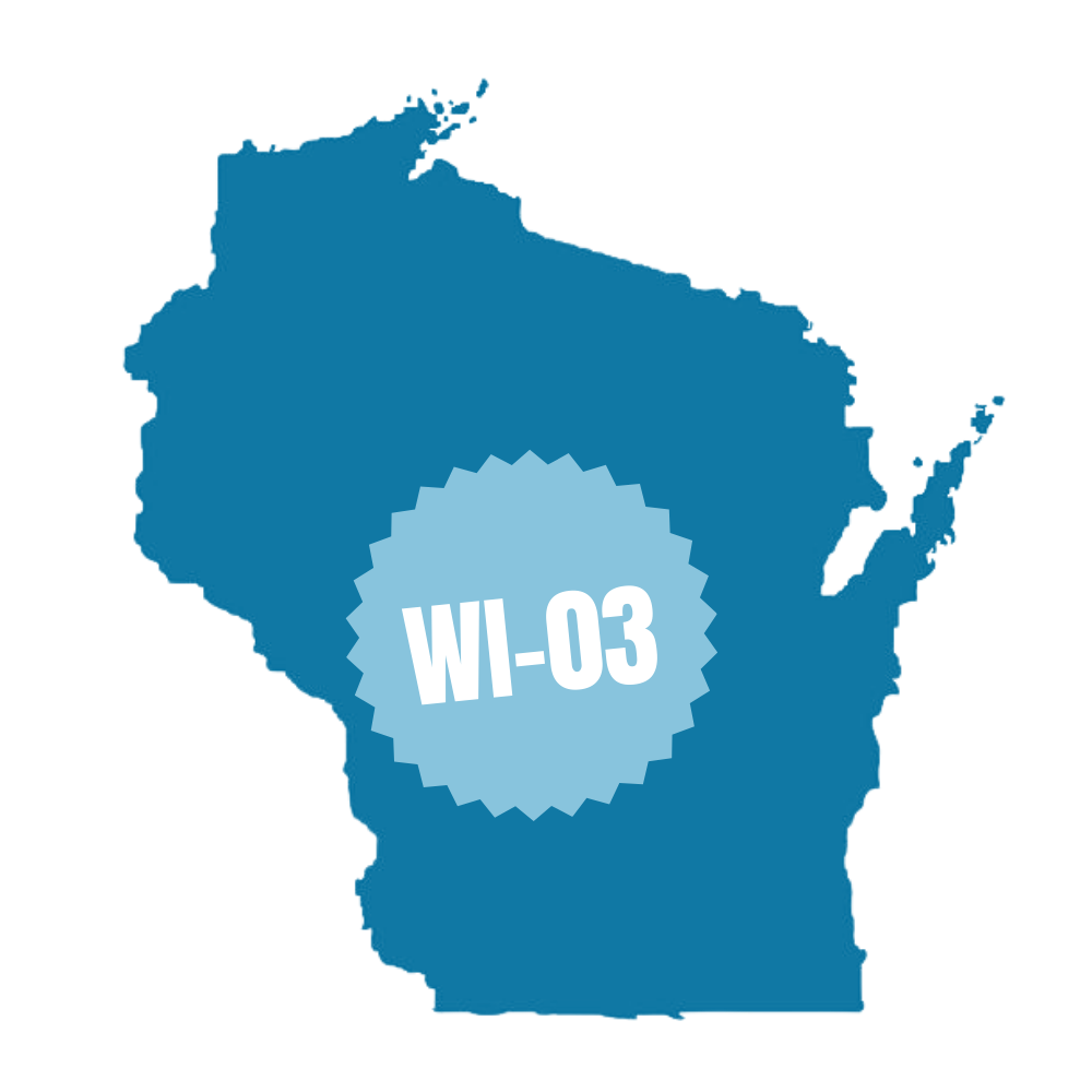 Map of Wisconsin with the label 'WI-03' in the center.