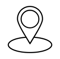 White circle on a black background