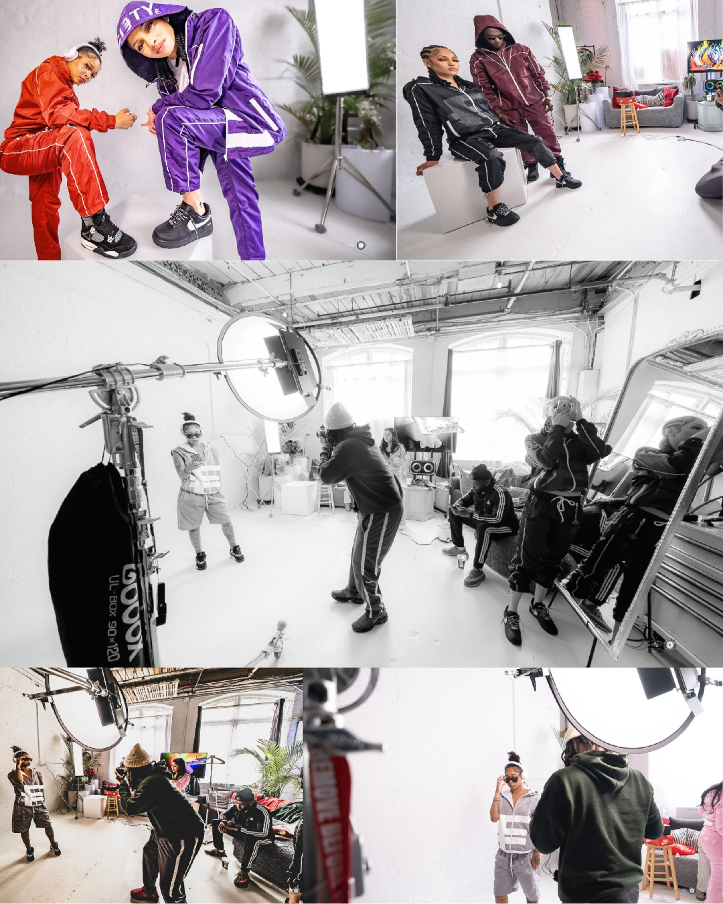 Creative fashion portrait featuring expressive movement and editorial styling during a ScottyD TFP collaboration in Dayton, Ohio.