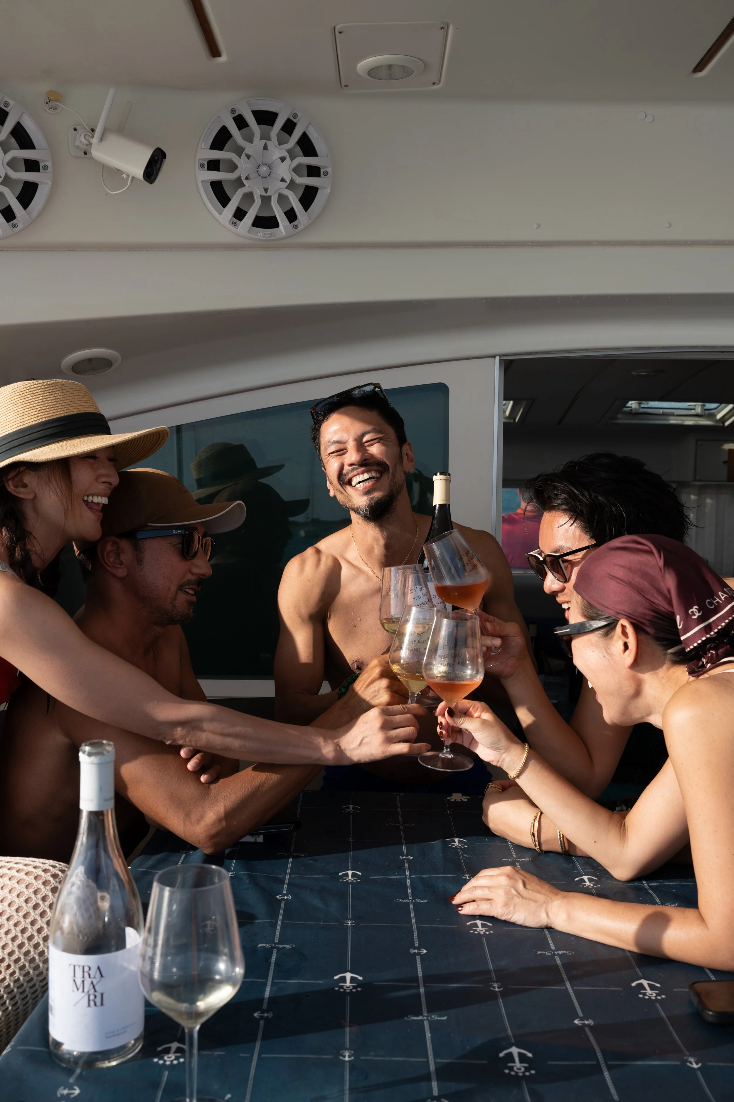 Tramari and Calce were enjoyed on the boat trip