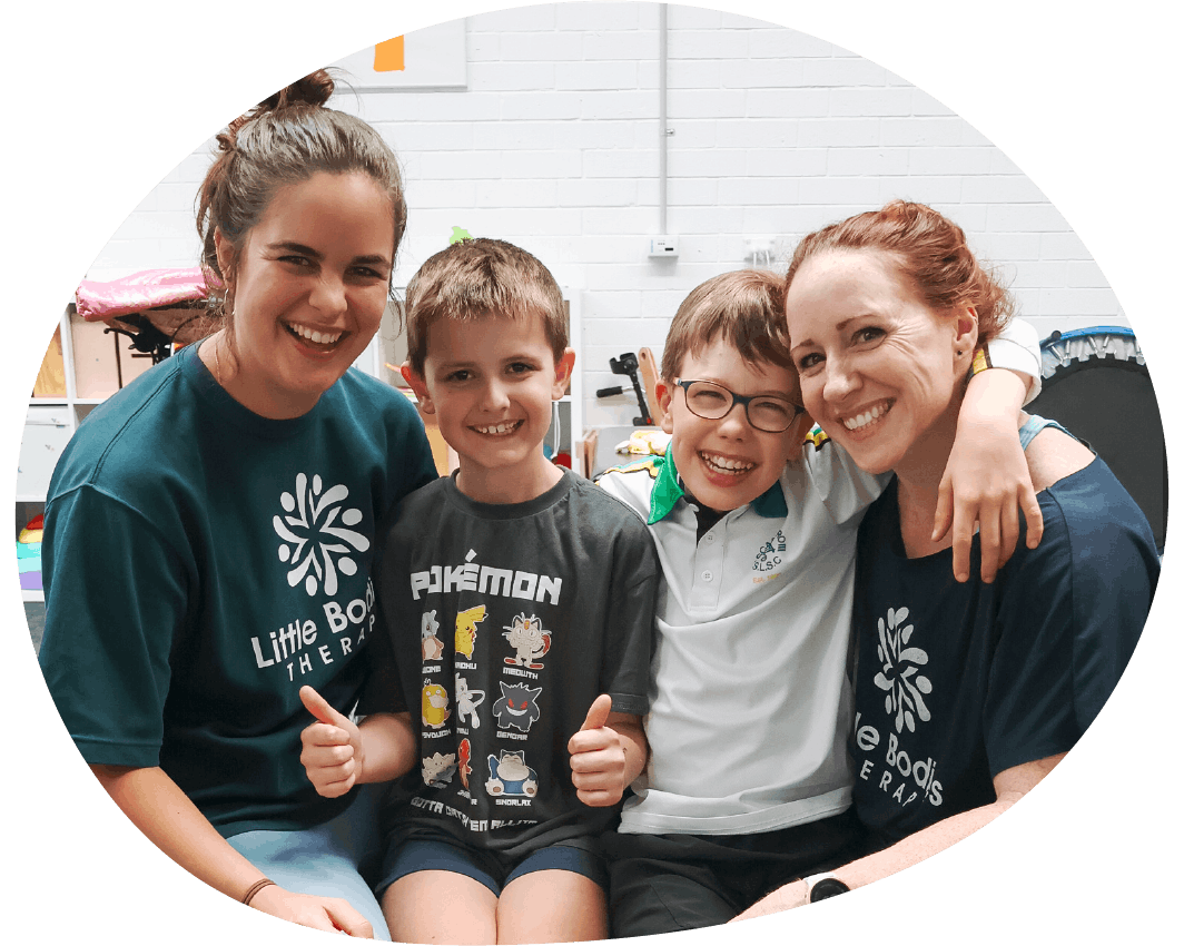 Little Bodies Therapy team working together in the clinic