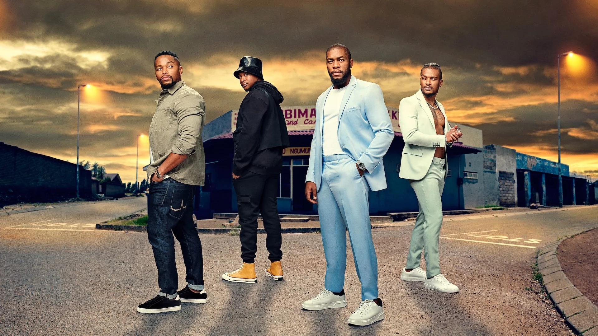 Thabiso Rammusi, Nhlanhla Kunene, Thembinkosi Mthembu & BU Mthembu in Adulting. S1 PR by Plot Twist. 