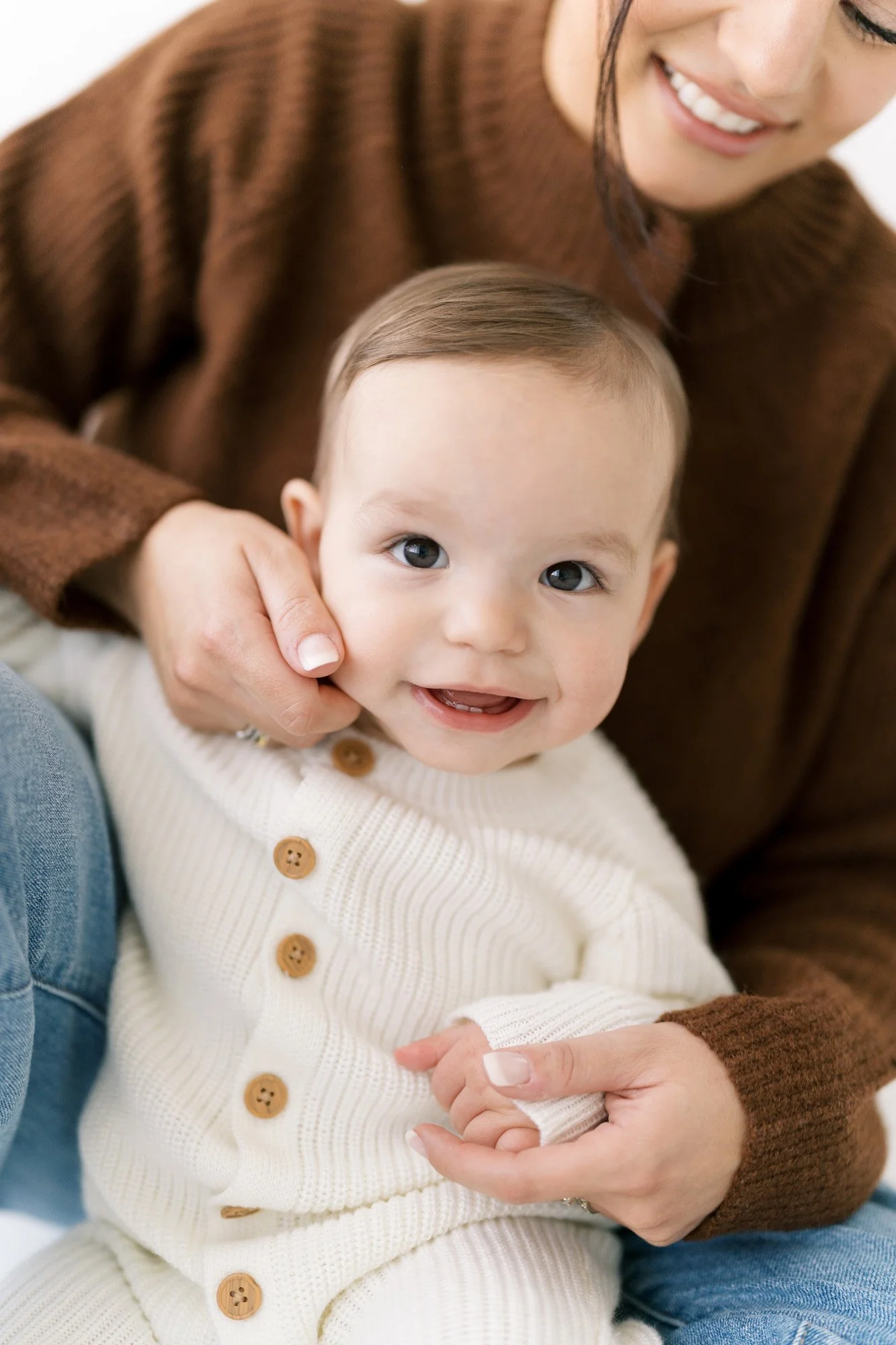 Baby milestone portrait in studio in Kirkwood, Missouri by Tristan Singleton Photography