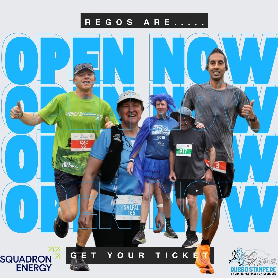 🚨💨 EARLY BIRD TICKETS ARE LIVE! 🚨💸

Runners, it&rsquo;s GO TIME! 🏃&zwj;♀️💨 Early Bird Tickets for Dubbo Stampede 2025 are officially ON SALE! 🎉🔥

This is your moment to save some cash and secure your spot before prices go up&hellip; or worse,
