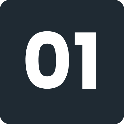 Number 01 on a dark background.