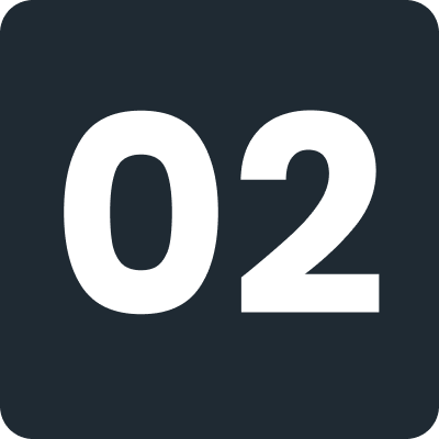 Number 02 displayed on a dark background