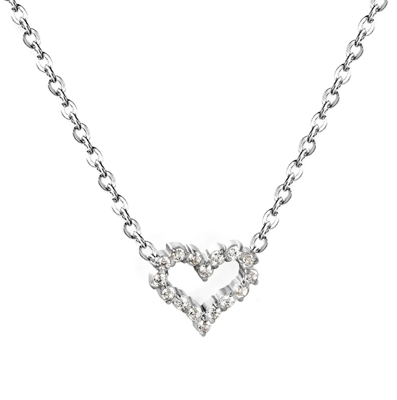 Radiant Heart Charm Necklace