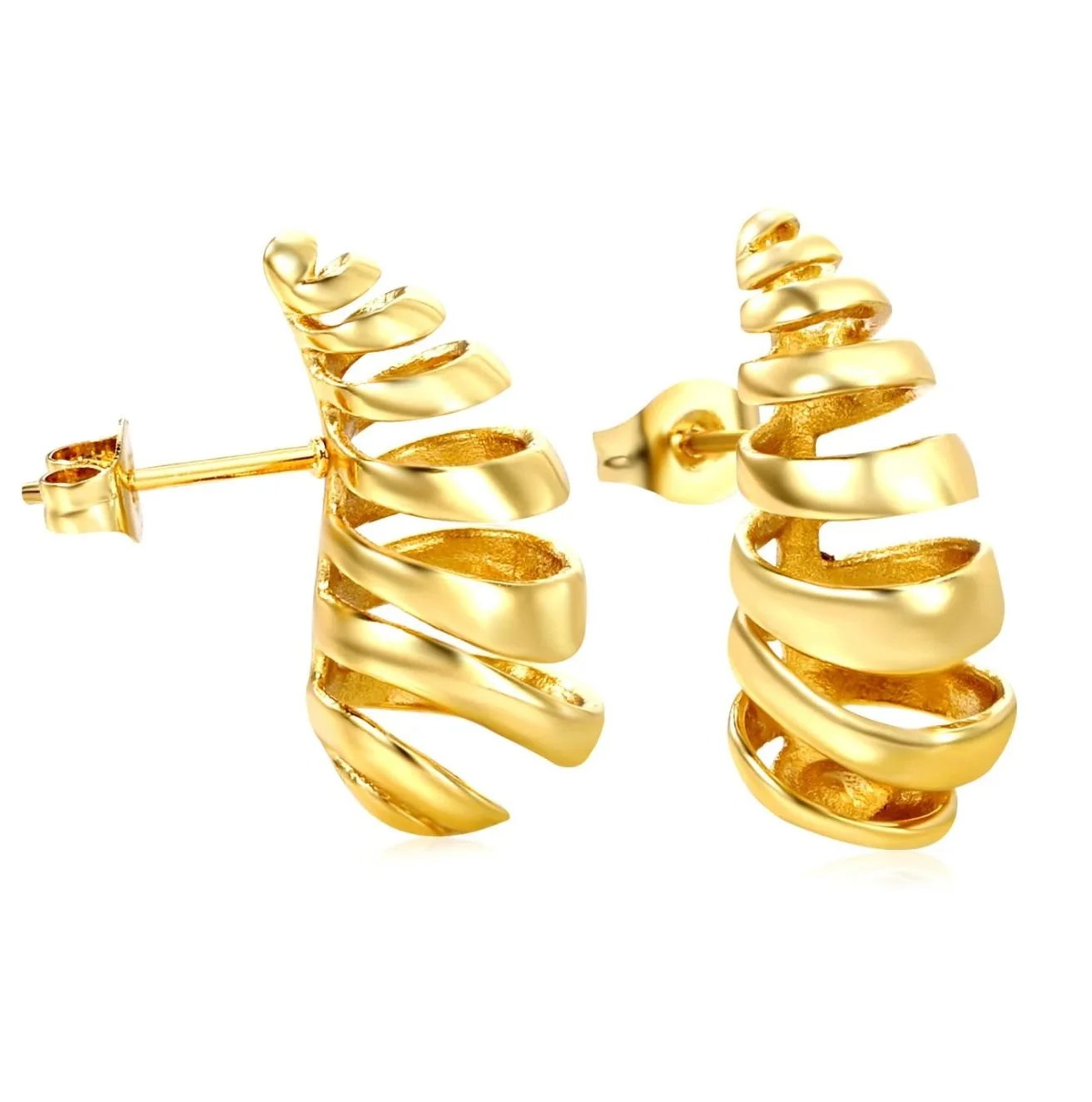 Golden Spiral Elegance Earrings