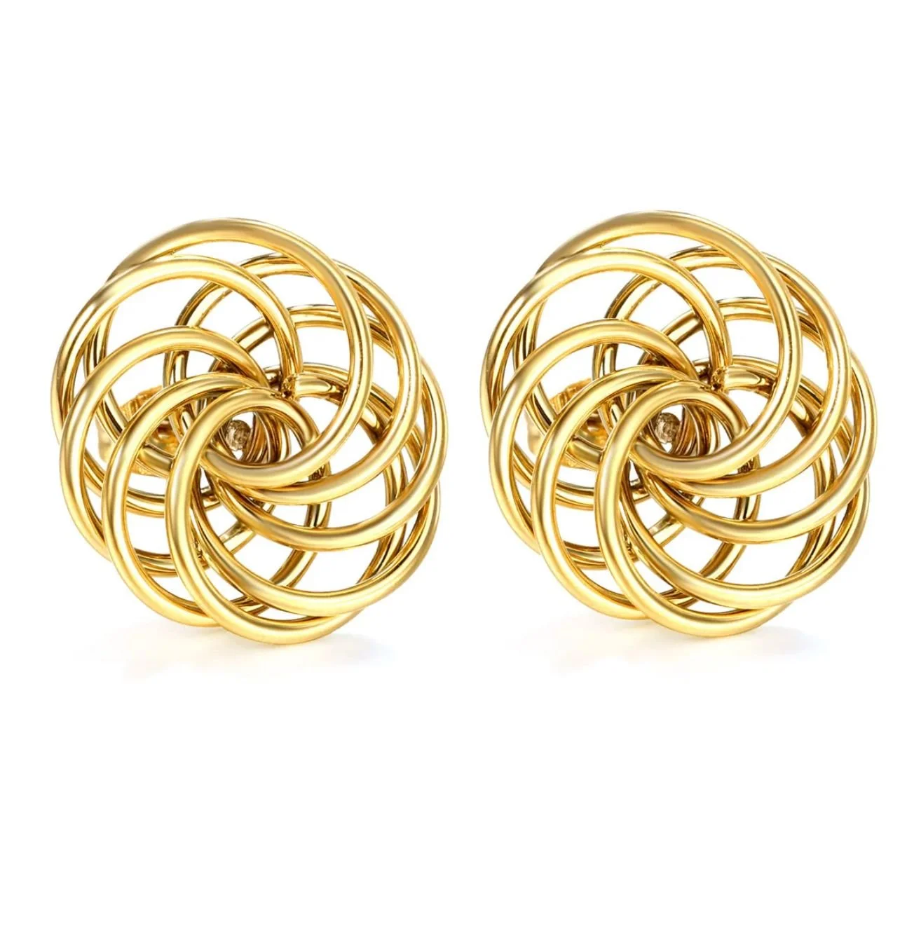 Exquisite Gold Spiral Earrings
