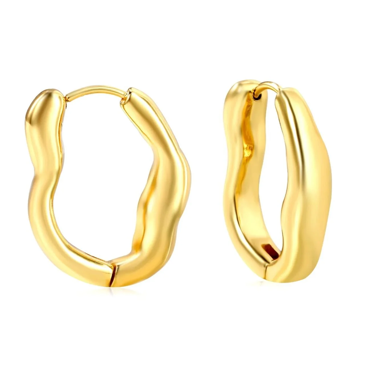 Wavy Hoop Earrings