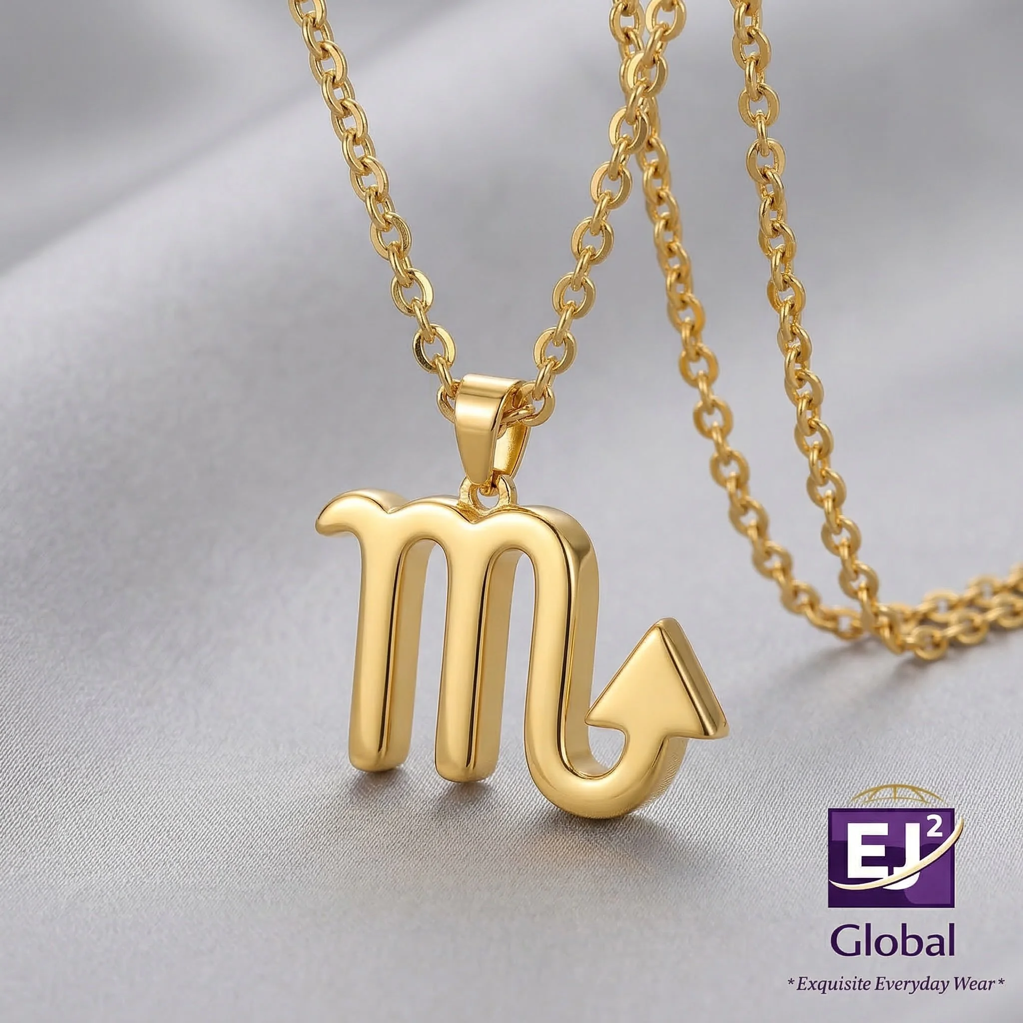 Scorpio Zodiac Necklace – Gold Stainless Steel