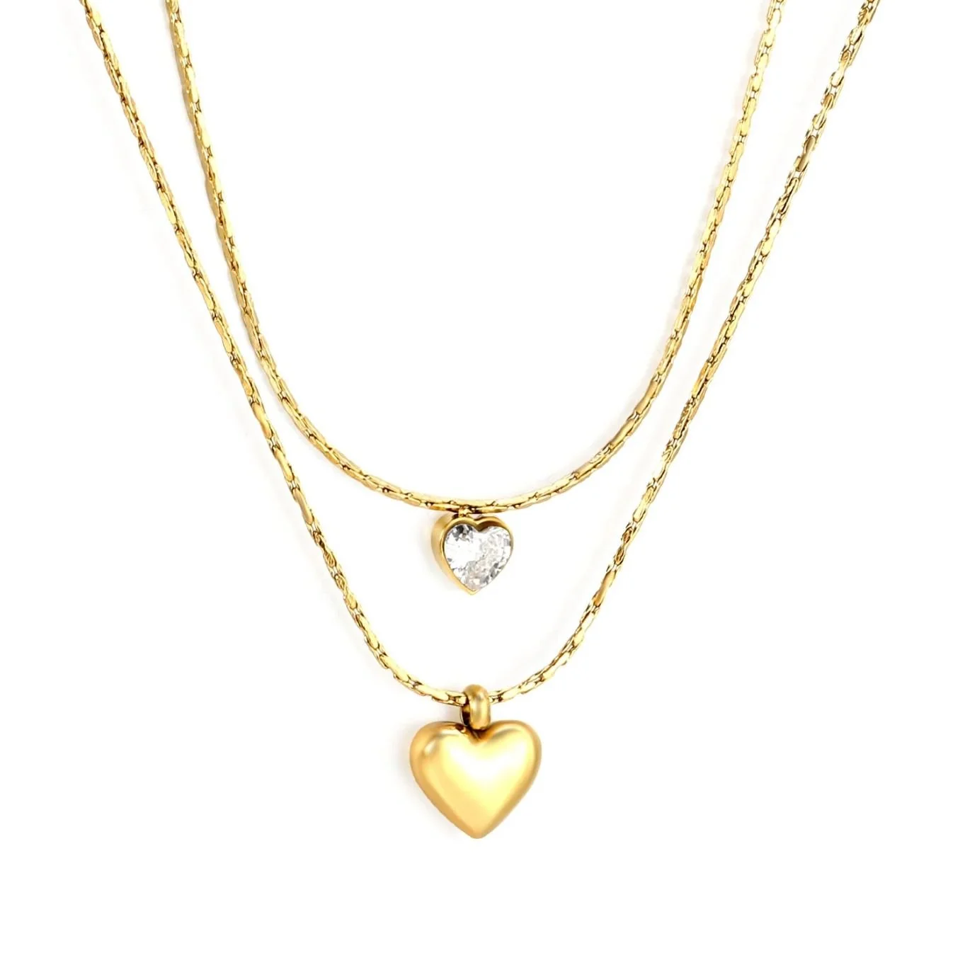 Dual Heart Layer Necklace