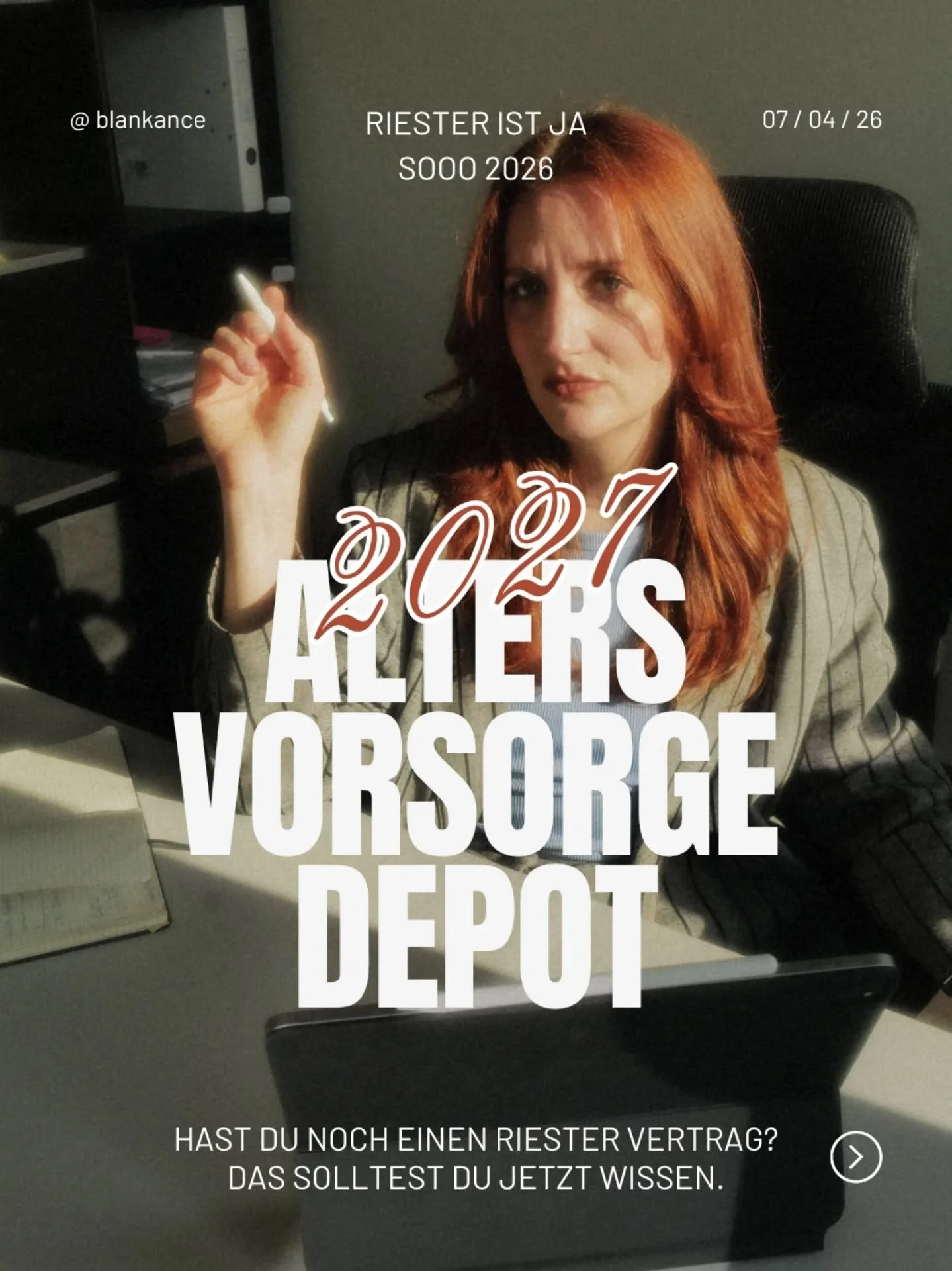 Die Riester ist ja sooo 2026, duh

25 % der Riester-Vertr&auml;ge liegen still oder sind gek&uuml;ndigt. 

Ab Januar 2027 kommt das Altersvorsorgedepot als Nachfolger.

Mit besseren Renditechancen, aber dann ohne Kapitalgarantie.

Ist das jetzt DIE L