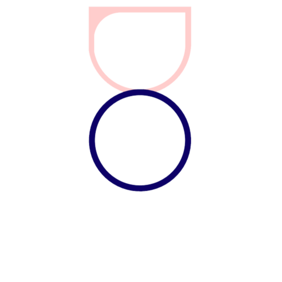 Geometrische Zeichnung eines skizzierten Quadrats mit Abschnitten, die von vertikalen, horizontalen und diagonalen Linien unterteilt werden.