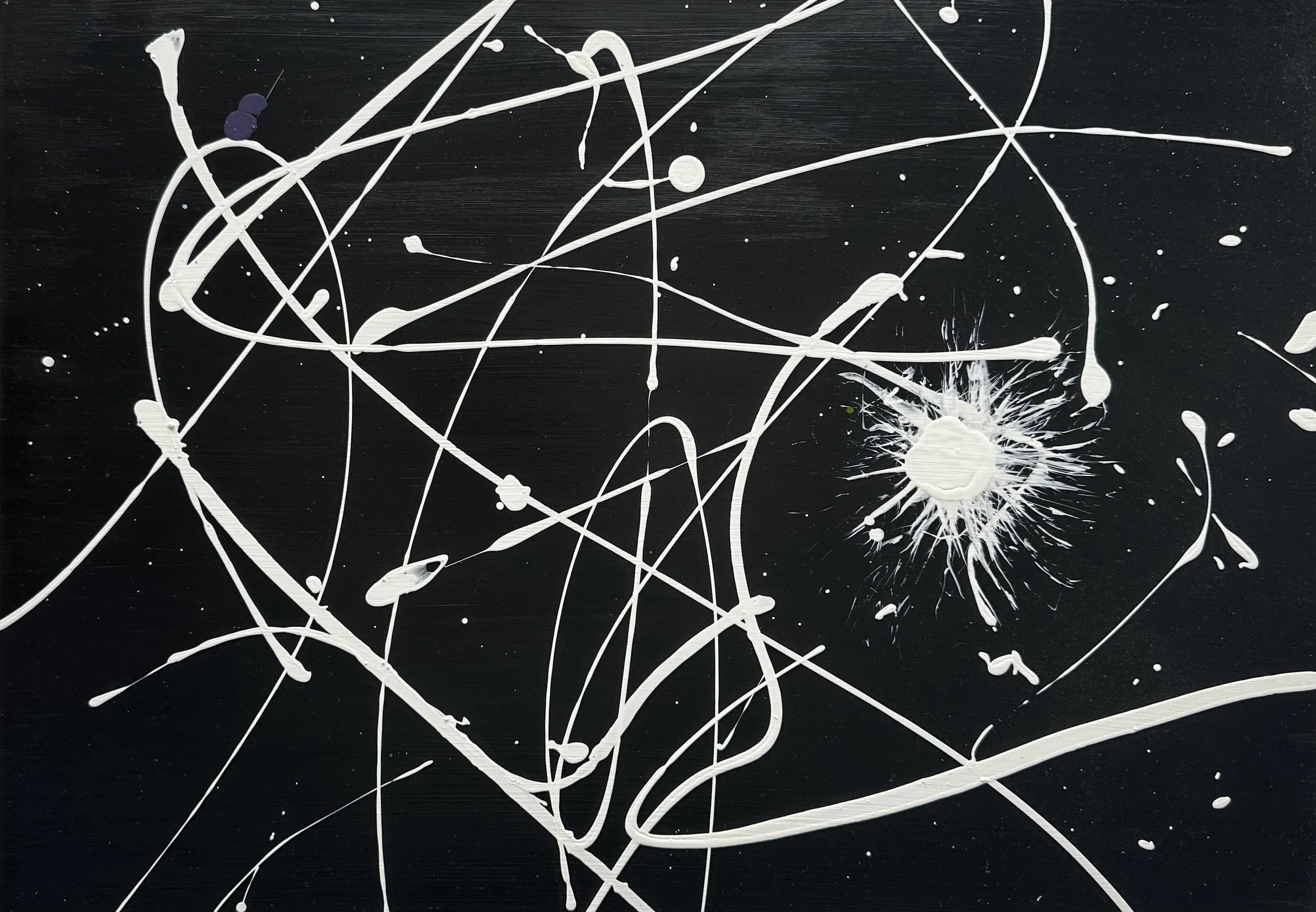 AVAILABLE - From Nothing is an original abstract painting by Rob Hales, exploring colour, gesture and layered composition.