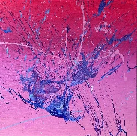 Abstract painting titled Loose Ends by Rob Hales.