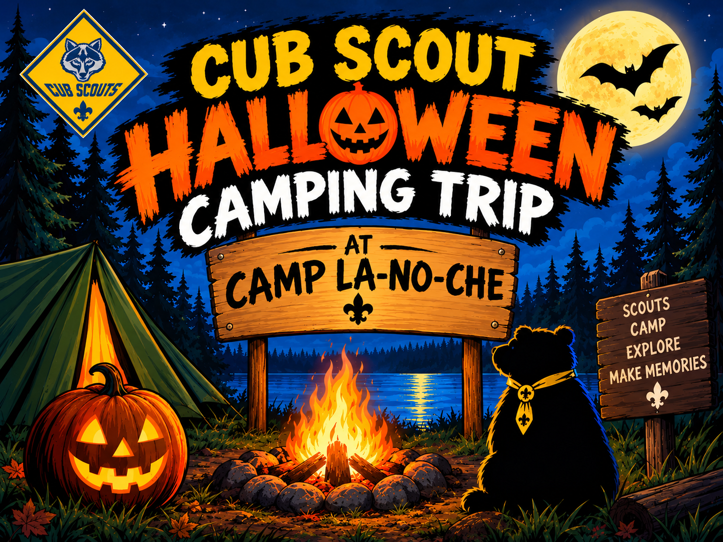 Cub Halloween camping trip