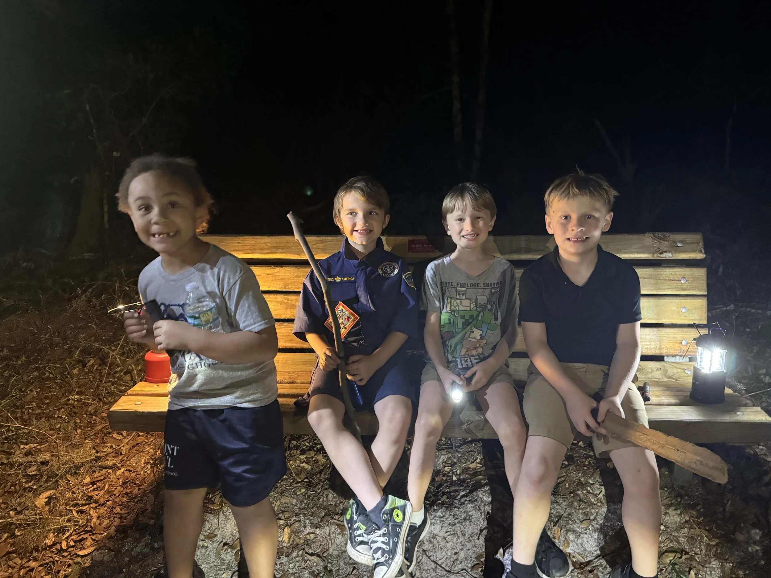 Night hike with the Tigers.