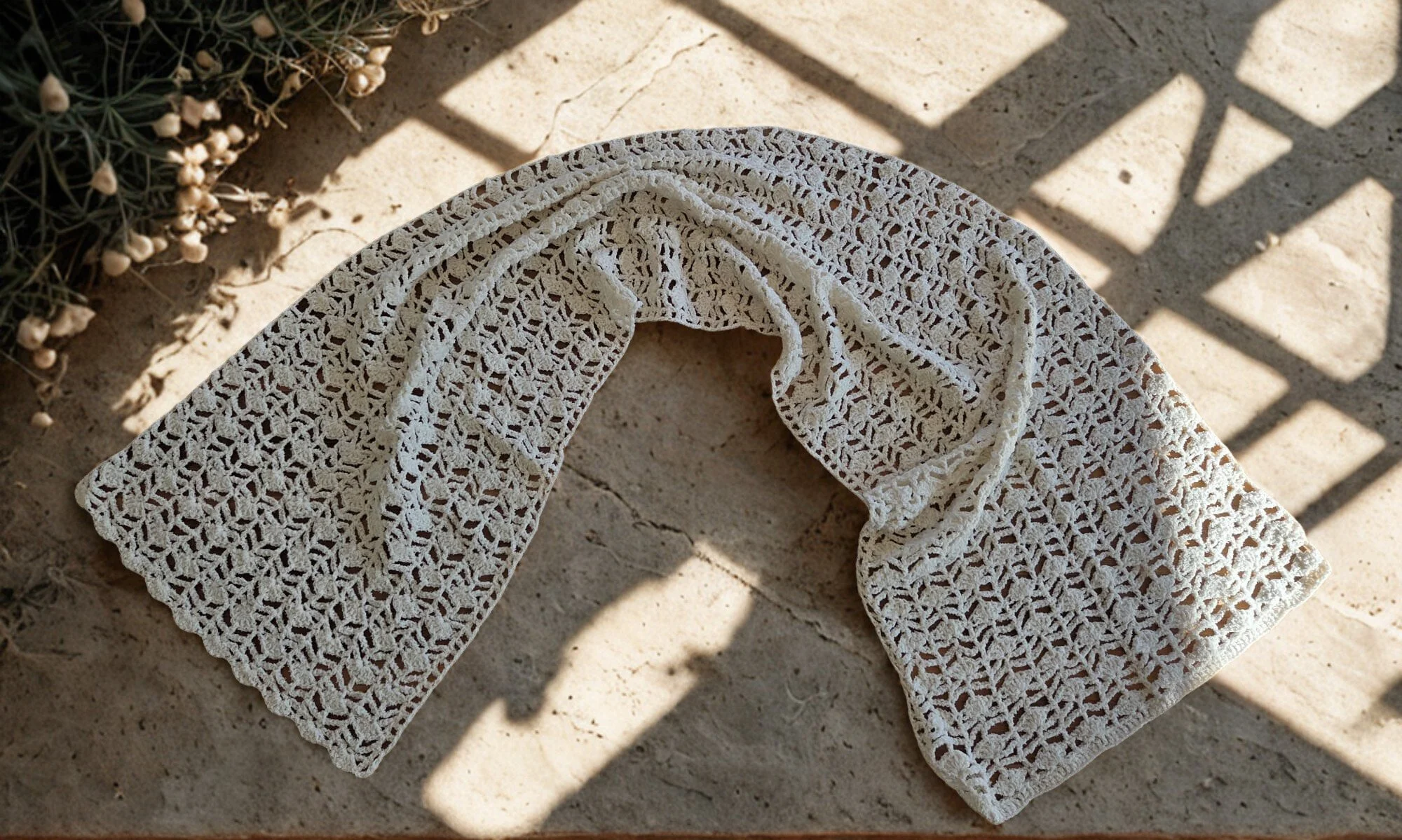 Moon White Scarf