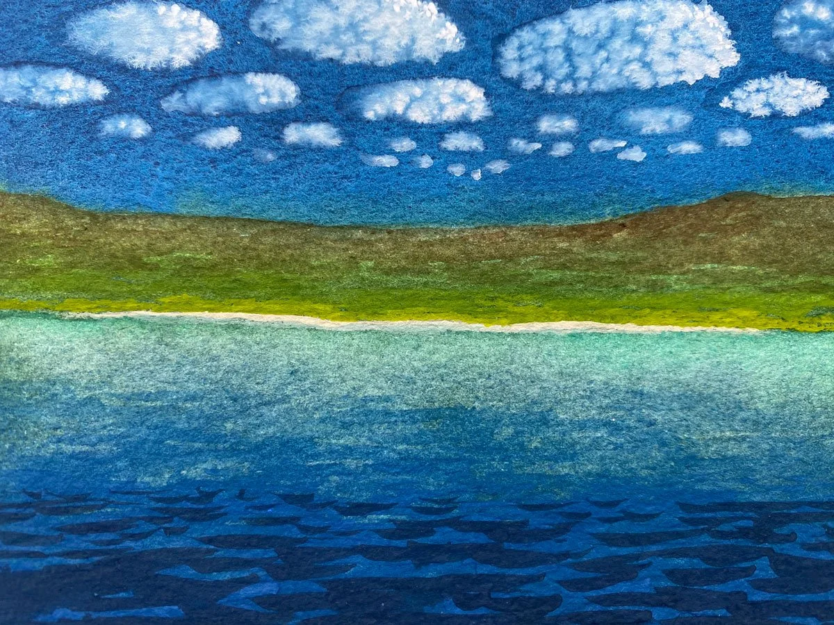 Beach - Paper | Gouache | 15 x 10 cm