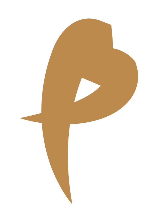 Une illustration stylisée d'une plume dorée sur fond blanc.