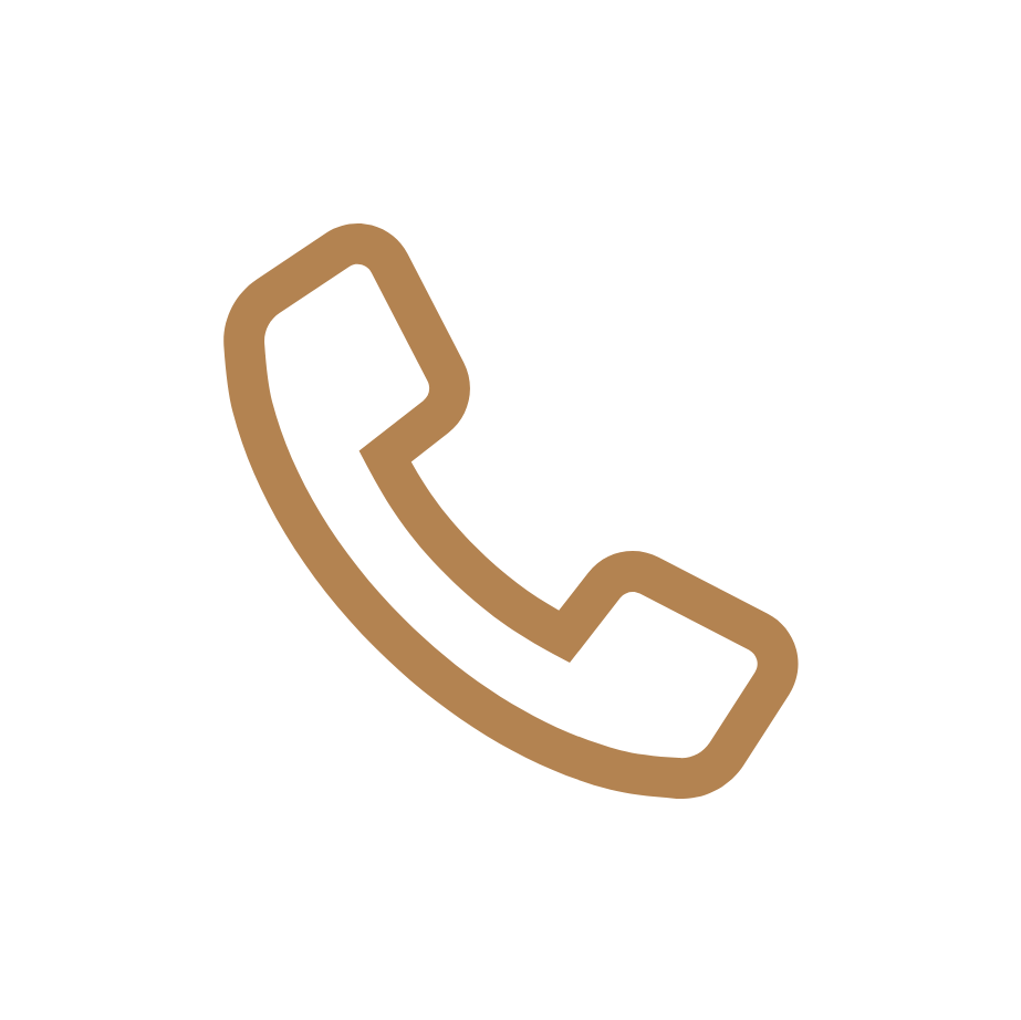 Icône d'un téléphone ancien de couleur marron sur fond blanc