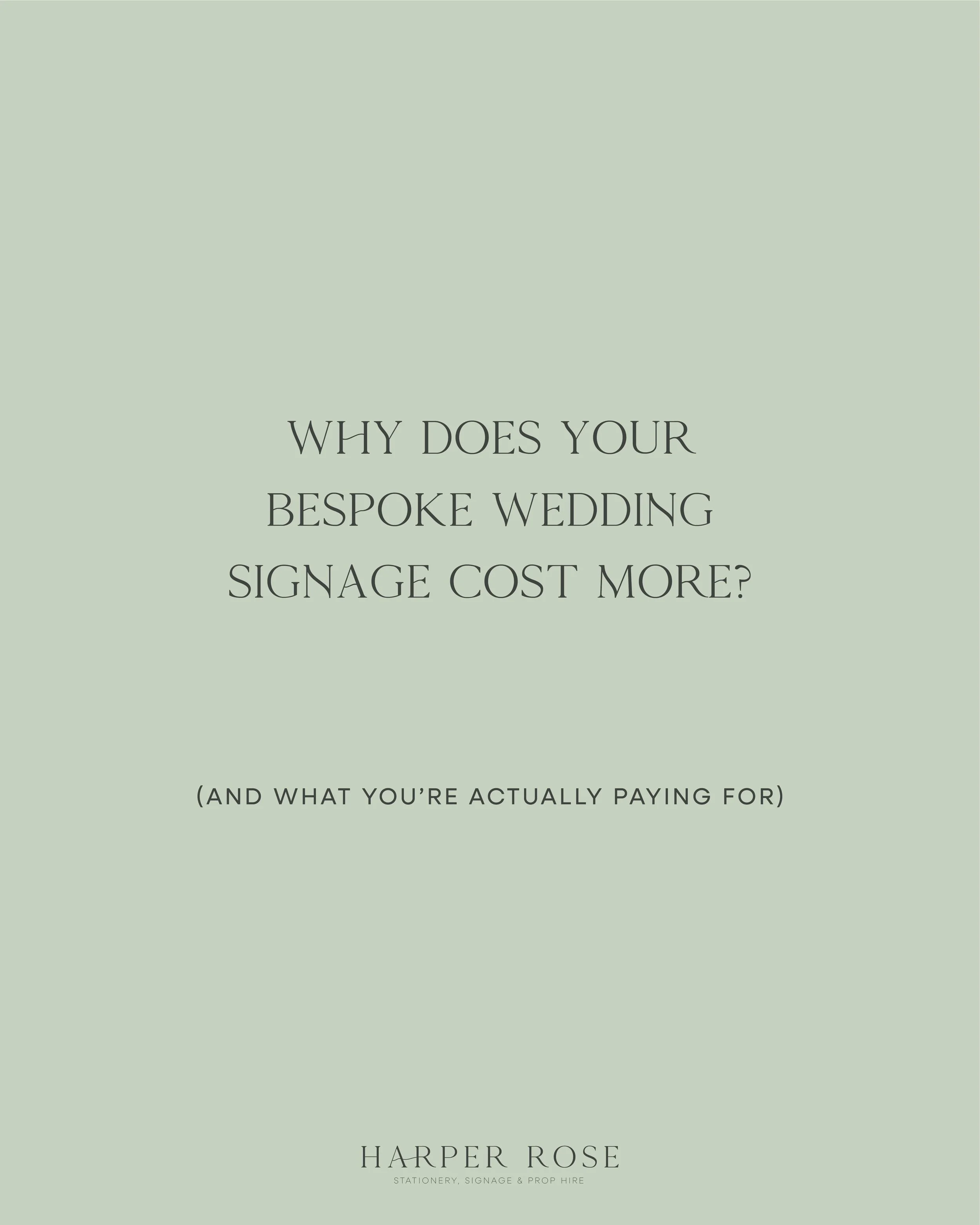 &ldquo;It&rsquo;s just a sign&hellip; right?&rdquo;

It&rsquo;s one of the most common things I hear and honestly, I do understand why. On the surface, it feels simple. A welcome sign, a seating plan, something to guide your guests.

But what you&rsq