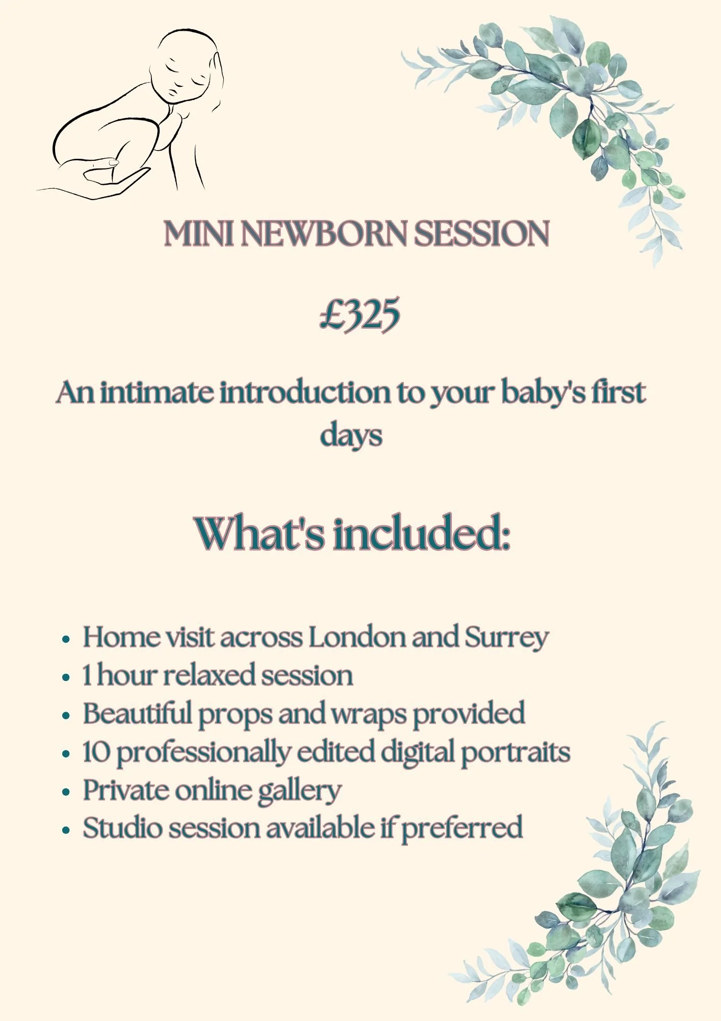 Mini newborn photography session London and Surrey