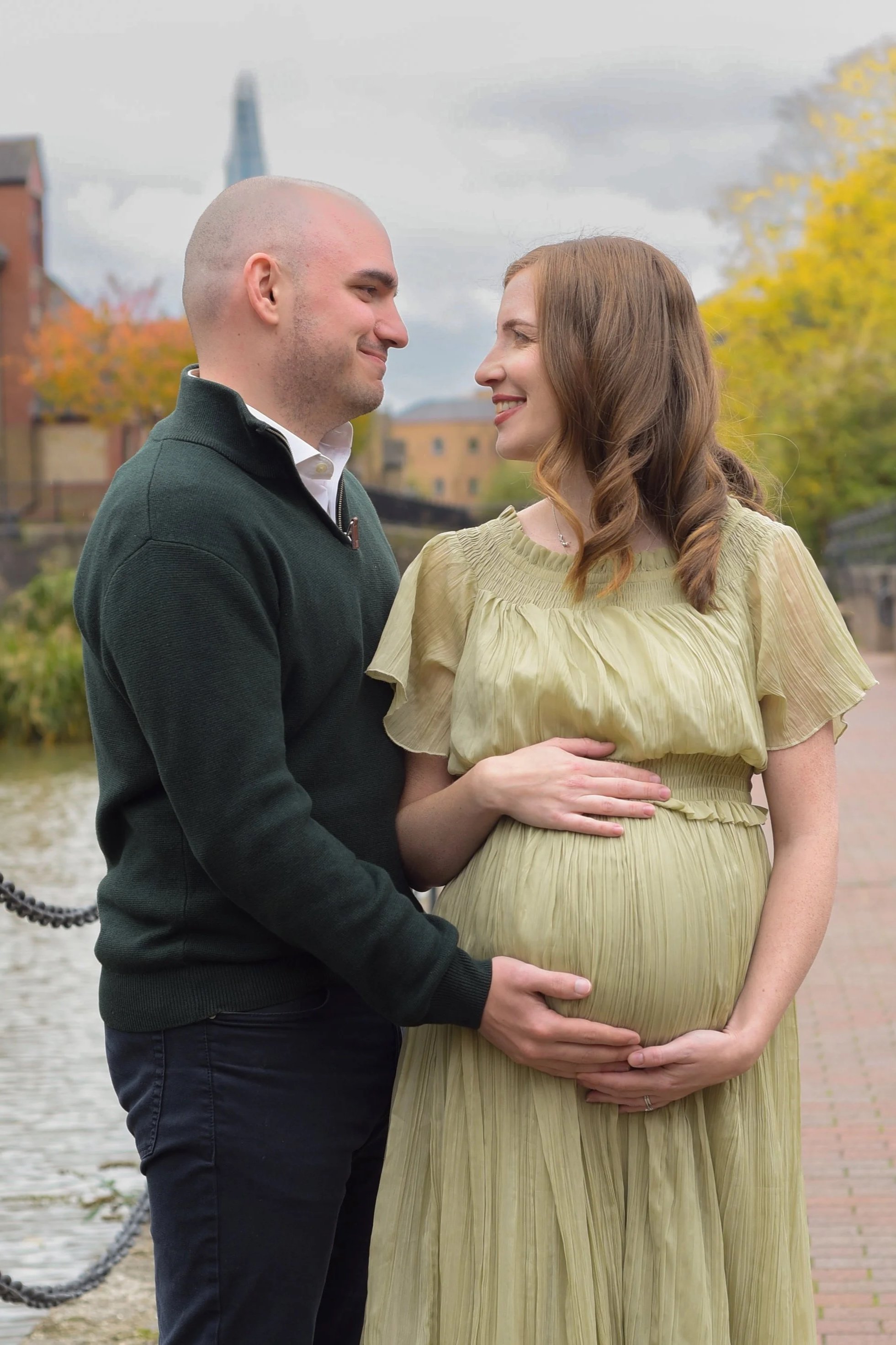 Maternity photoshoot London with                   exclusive gown collection and hair                   and makeup Edina Nagy Photography
