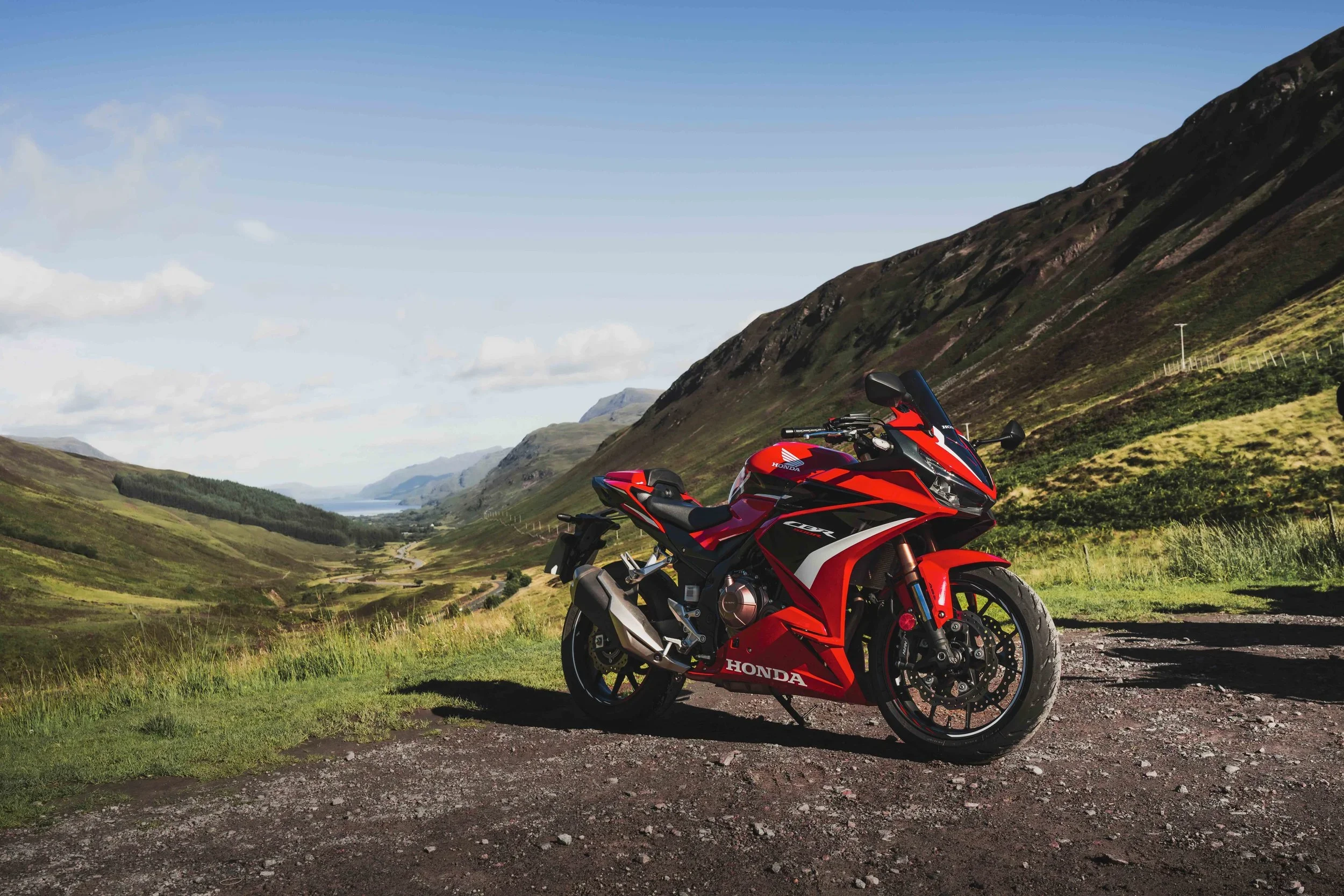 CBR500R in scottisch landscape