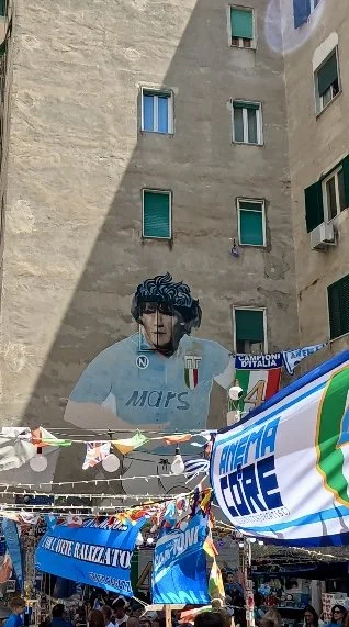 Maradona wall Naples, Italy