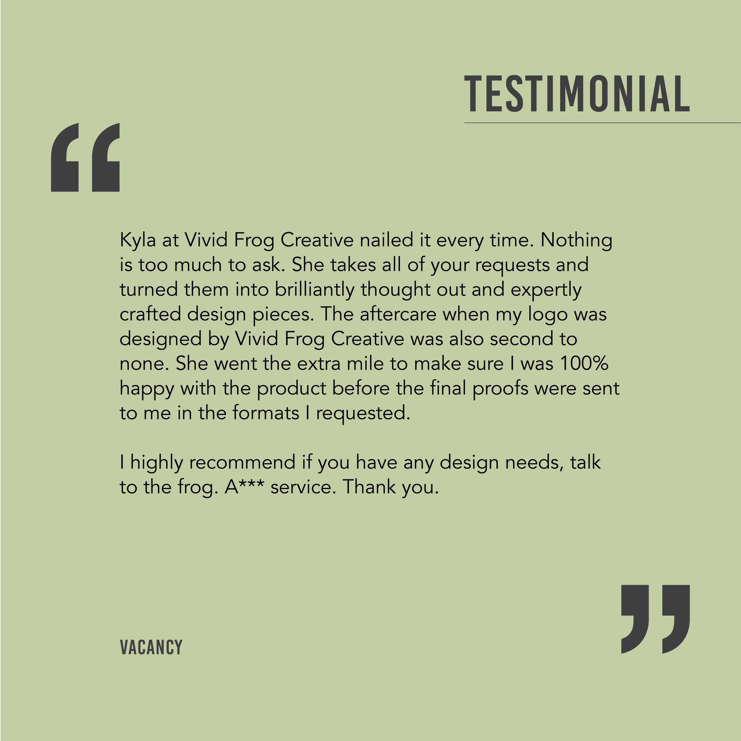 Vivid Frog Creative | Freelance Graphic Design Services