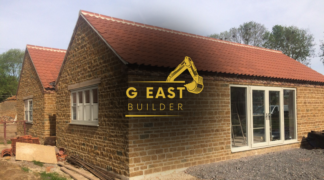 Renovation in Grantham completed by G East Builder, showing construction work