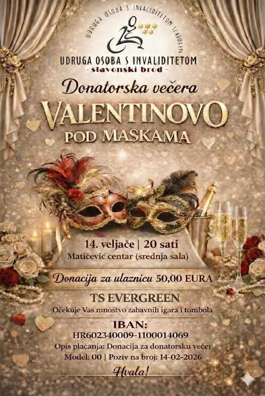 Donatorska večera: Valentinovo pod maskama