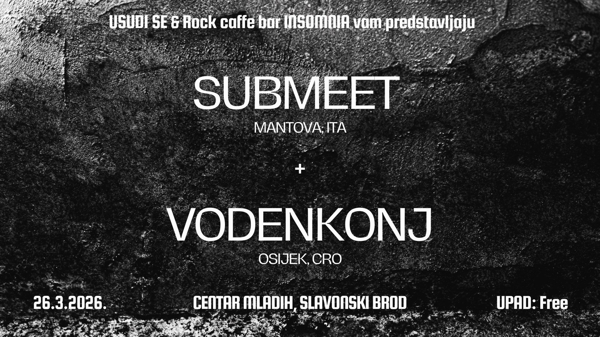 Koncert: submeet + Vodenkonj @ Centar mladih