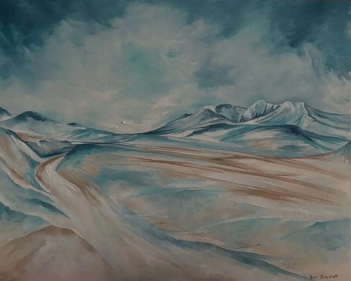 a winters day - lochnagar from balmoral, currently on exhibition at the Crathie gallery, Balmoral