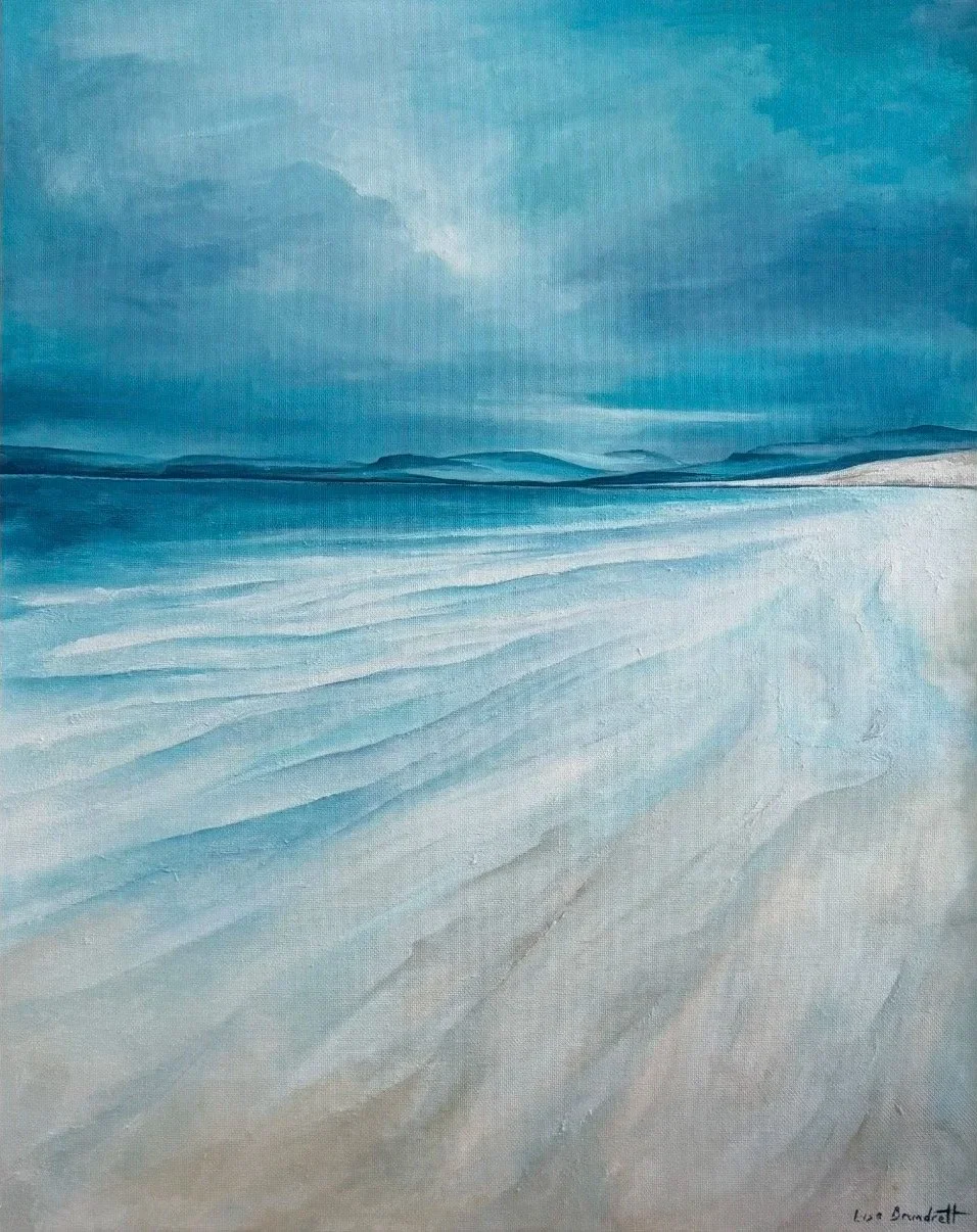 sand and sea - north end, Iona 
oil on canvas, 53 x 43cm (framed) - £470


