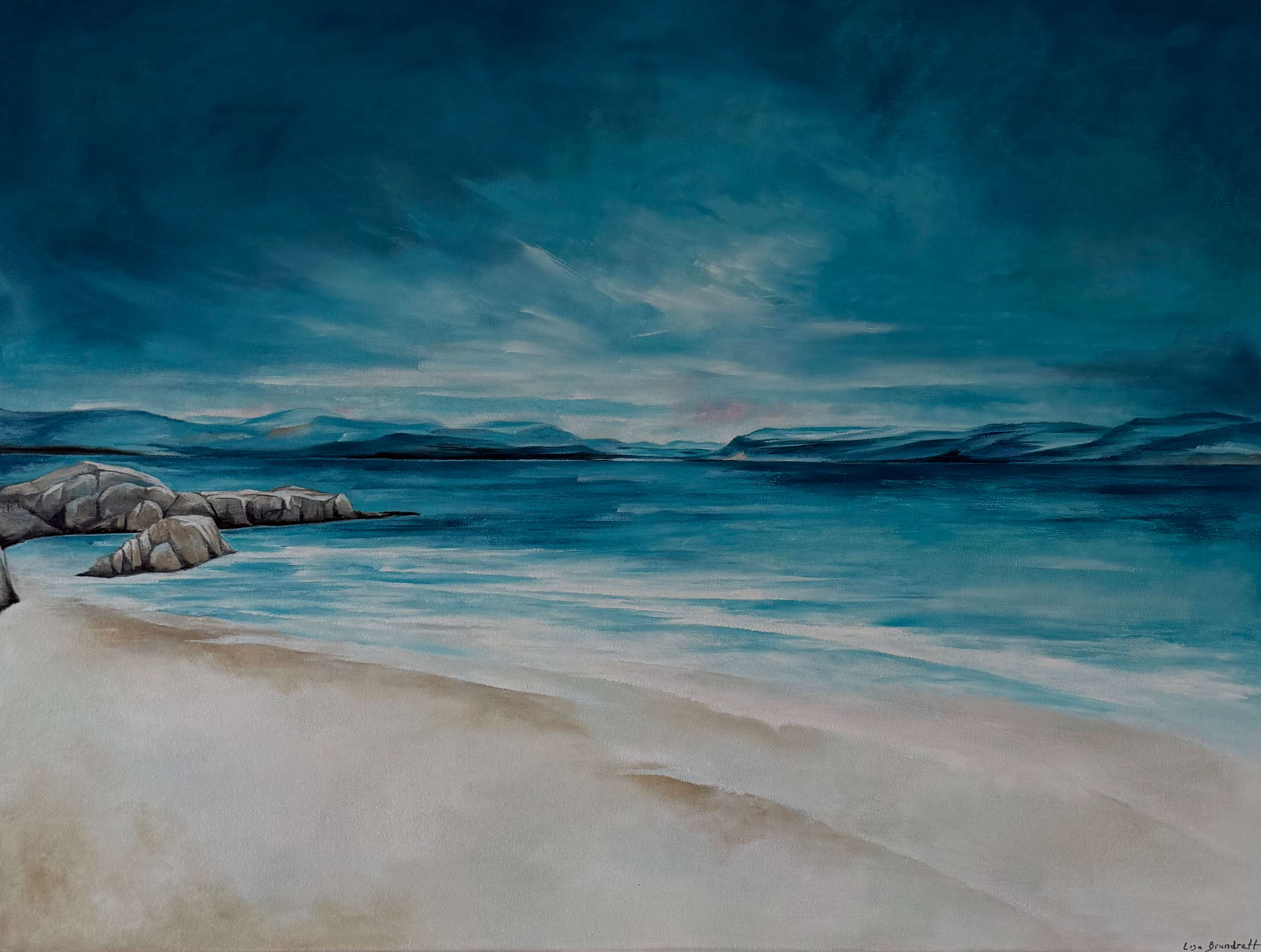 drifting away - Iona 
oil on cavas - 63 x 84cm (framed)  £650