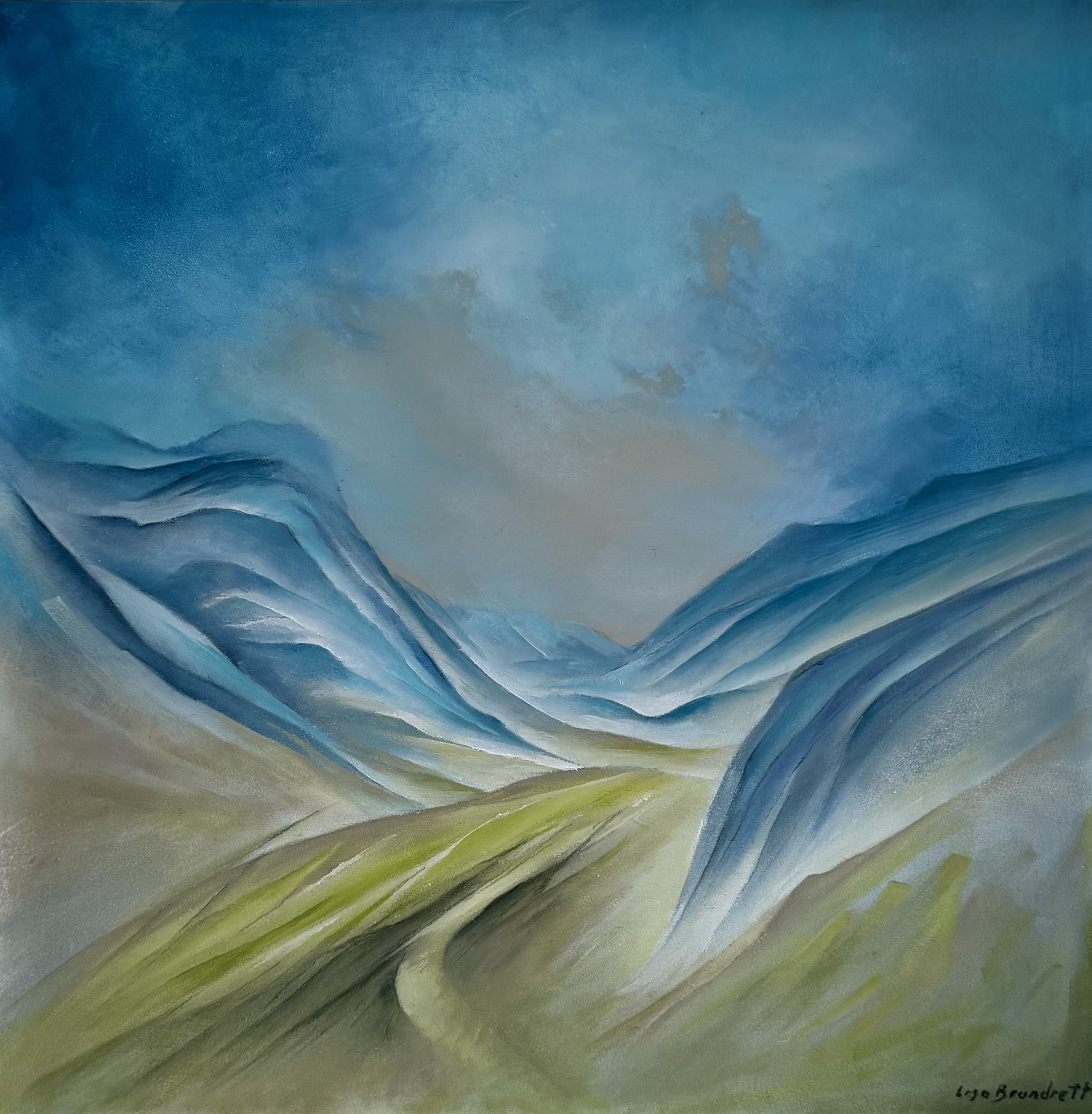 SOLD | into the light - glencoe | oil on aluminium  | 33 x 33cm   