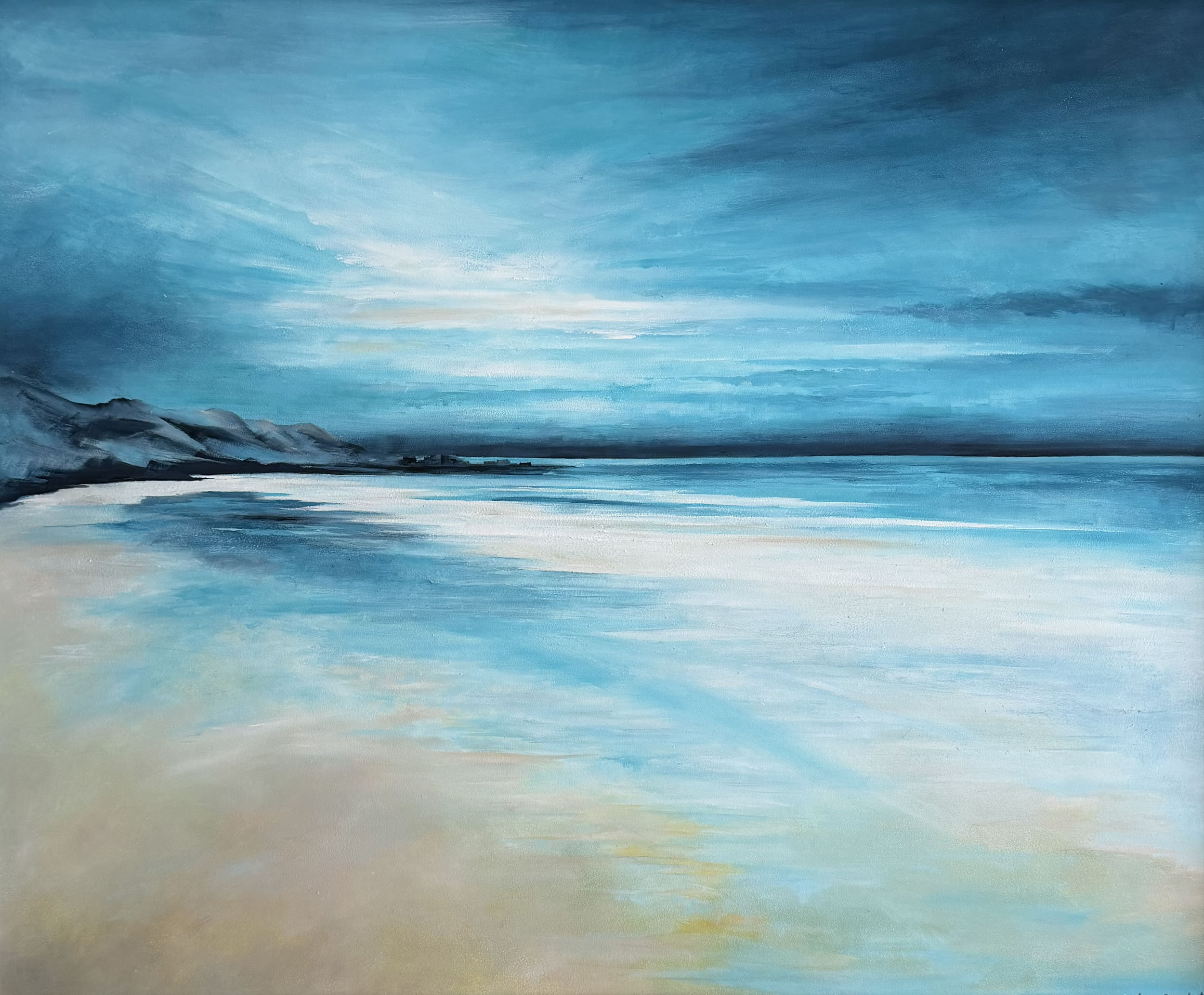 SOLD | tidal pools - newburgh | oil on board | 
 62 x 74cm (framed)