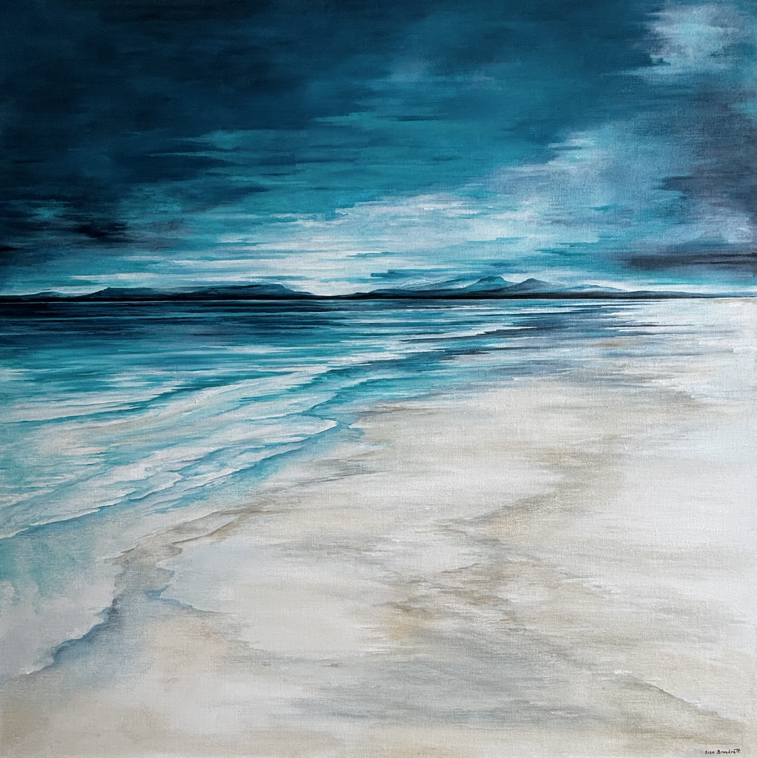 silver sands of Morar 
oil on fine linen canvas - 100 x 100cm  £750