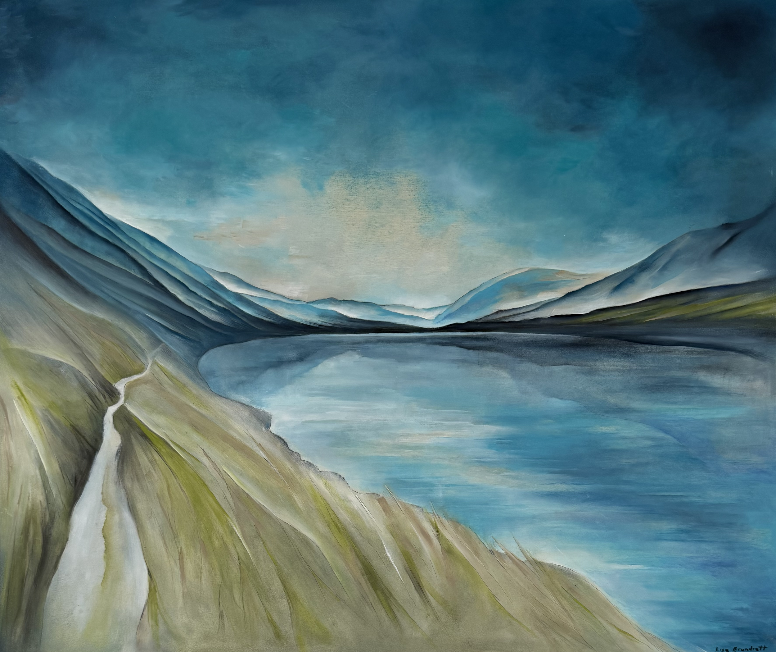 tranquil waters - loch muick | oil on plywood panel | 50 x 60cm | on exhibition at The Braemar Gallery
