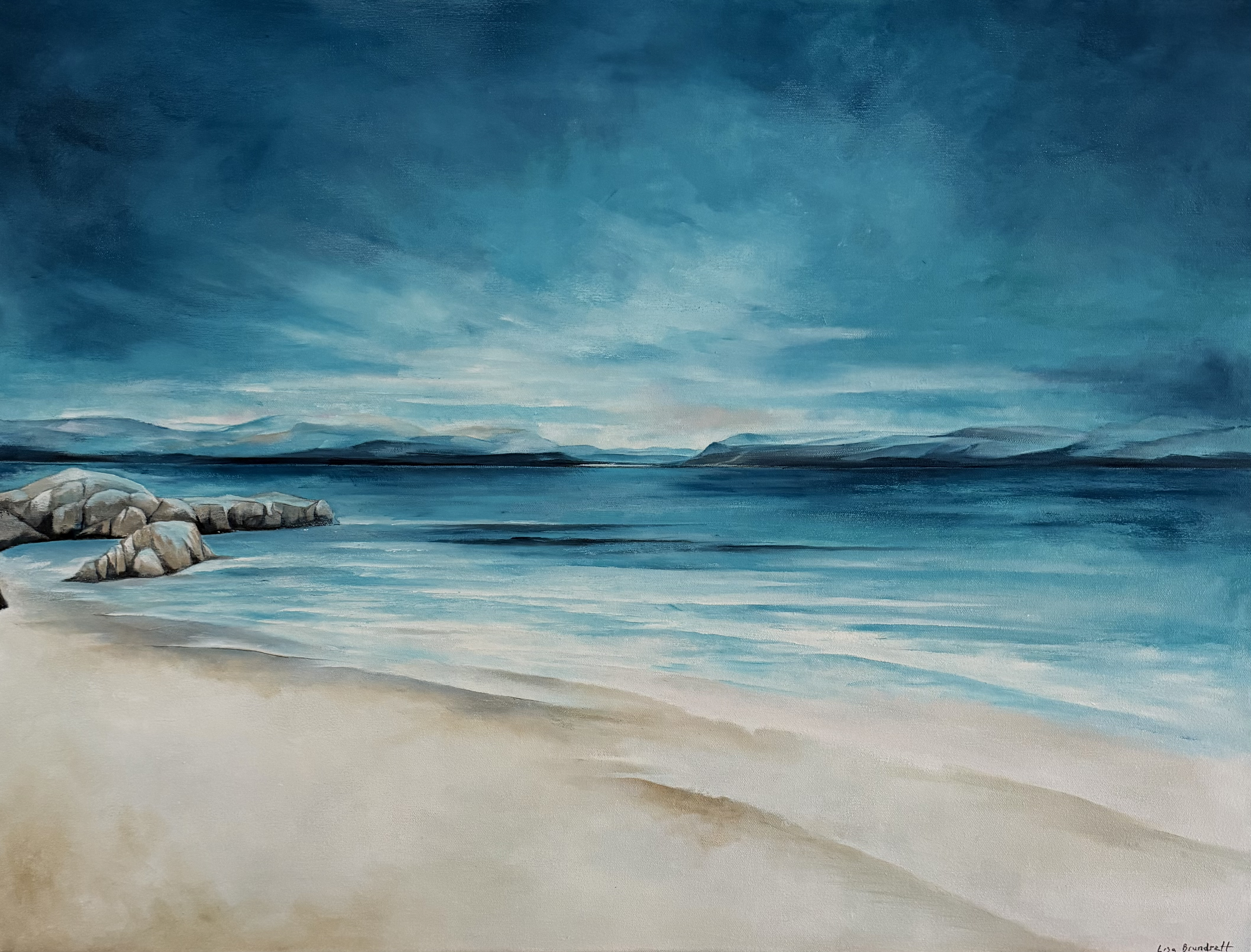 drifting away - Iona   oil on canvas - 63 x 84cm (framed)  £700