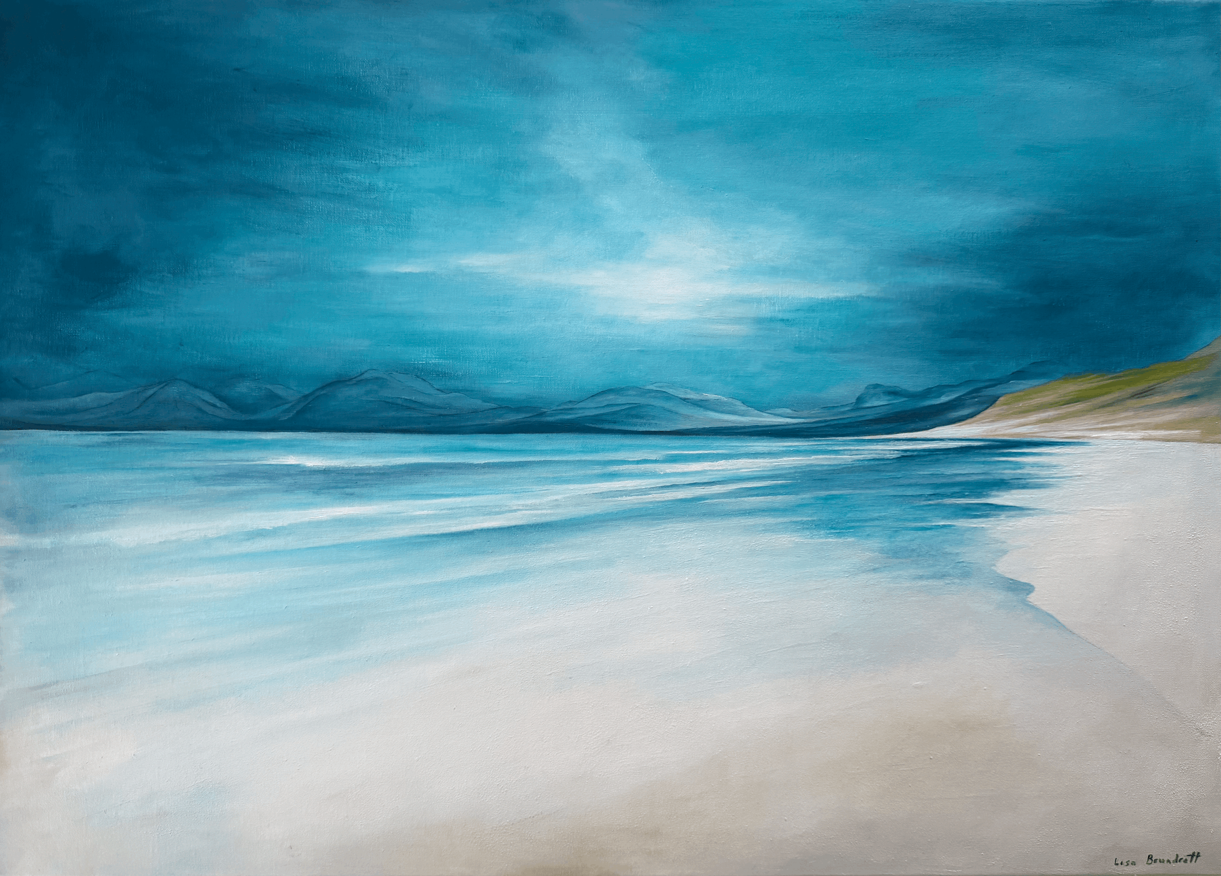 a beach to myself - luskentyre | 54 x 74cm (framed) | £700 | new work now available at my studio