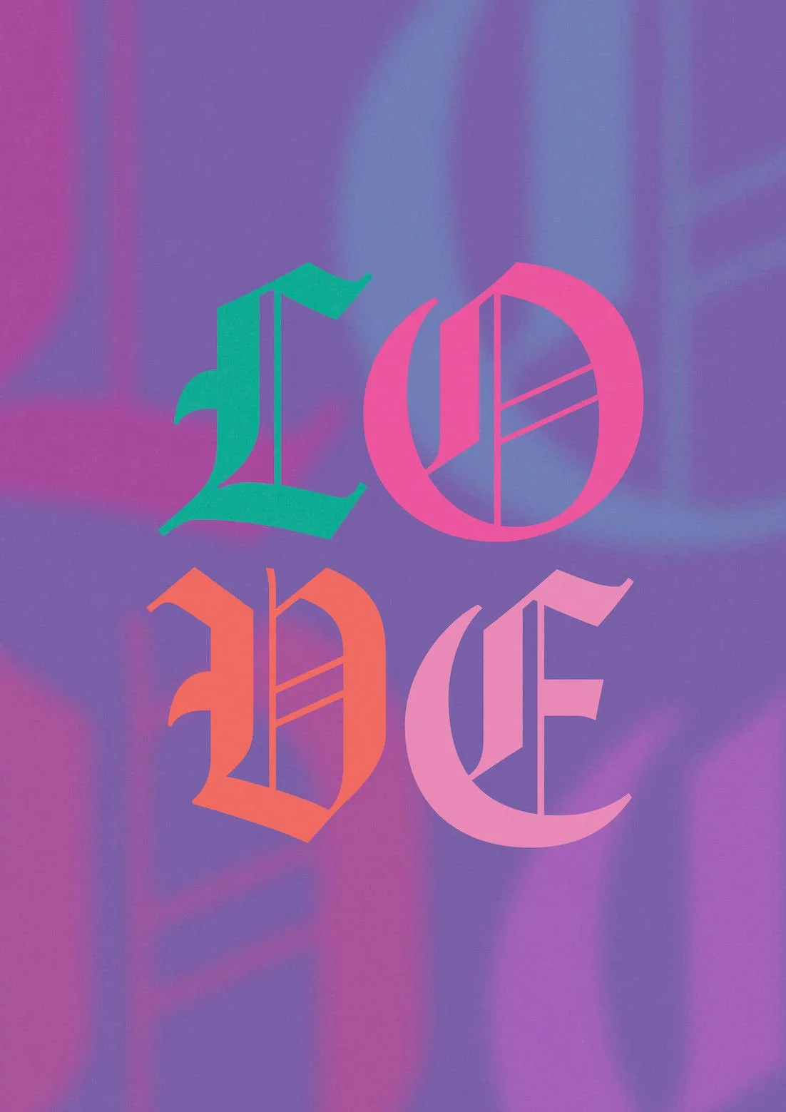 Love Letters by Paul Scott  Printed on Heavyweight archival 260gsm matte paper using fade resistant inks. 100% cotton rag, Acid-Free. Design available in 4 colour options. 