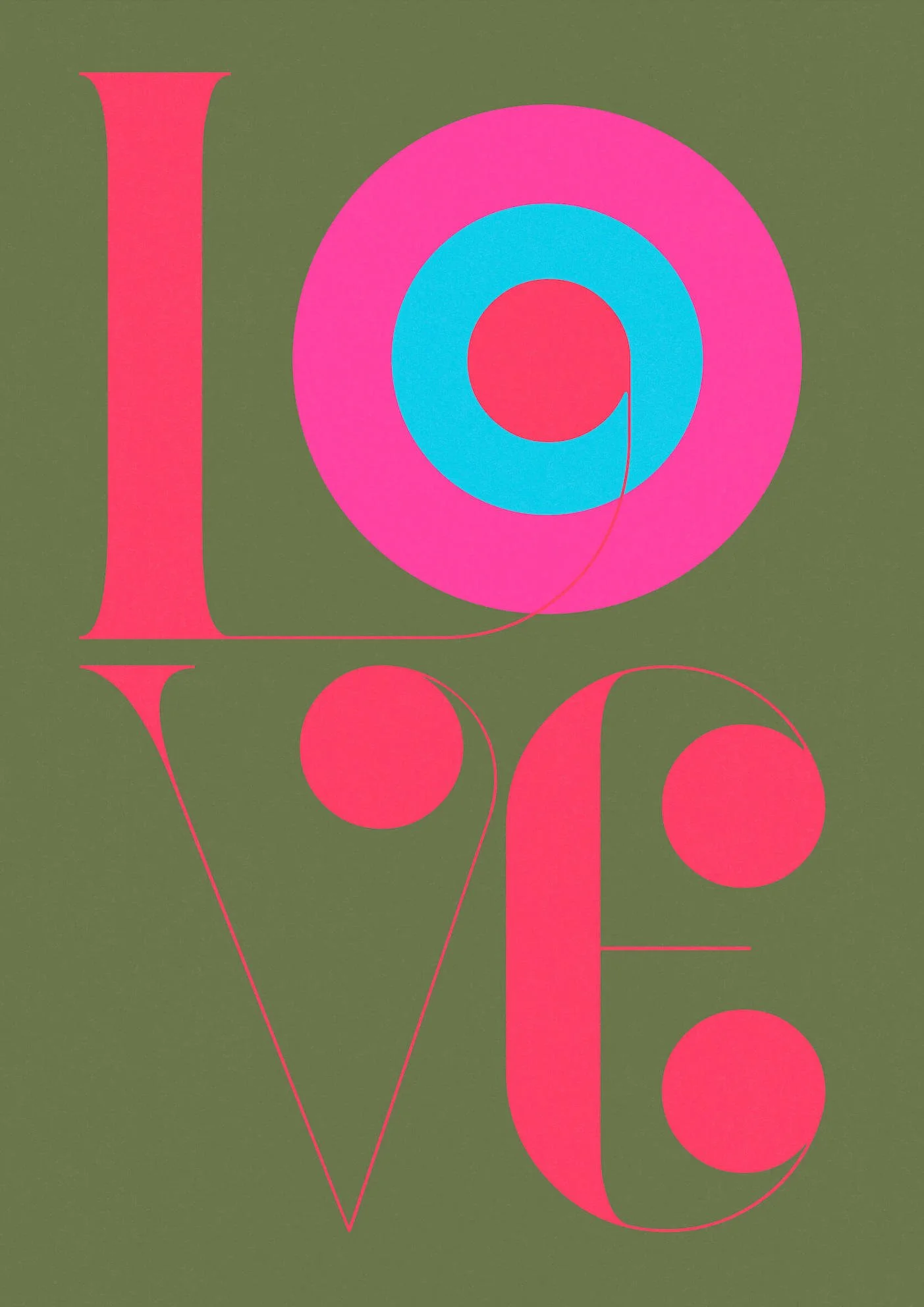 LOVE #4 by Paul Scott  Printed on Heavyweight archival 260gsm matte paper using fade resistant inks. 100% cotton rag, Acid-Free. Design available in 4 colour options.
