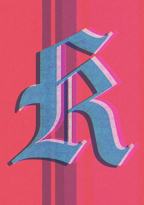 Love Letters by Paul Scott  Printed on Heavyweight archival 260gsm matte paper using fade resistant inks. 100% cotton rag, Acid-Free. Design available in 4 colour options.