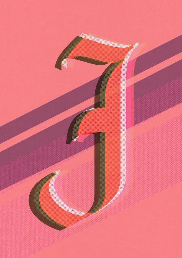 Love Letters by Paul Scott  Printed on Heavyweight archival 260gsm matte paper using fade resistant inks. 100% cotton rag, Acid-Free. Design available in 4 colour options.