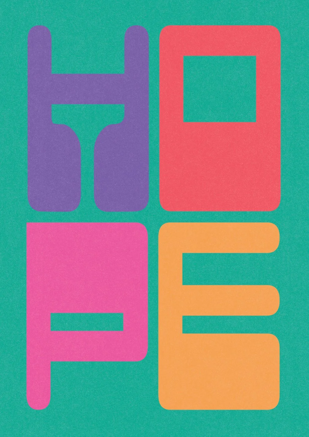 HOPE by graphic artist Paul Scott.  Printed on Heavyweight archival 260gsm matte paper using fade resistant inks. 100% cotton rag , Acid-Free. Design available in 5 colour options.